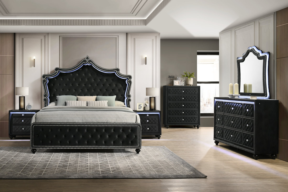 HH-Kingdom Black 4PC OR 5PC Set - Queen, King **NEW ARRIVAL** - Image 2