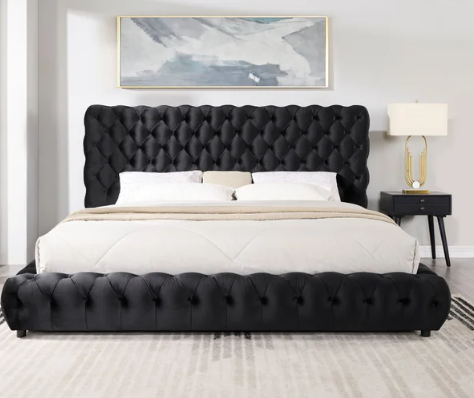 HH-Dream Black Platform Bed - Queen - Image 2