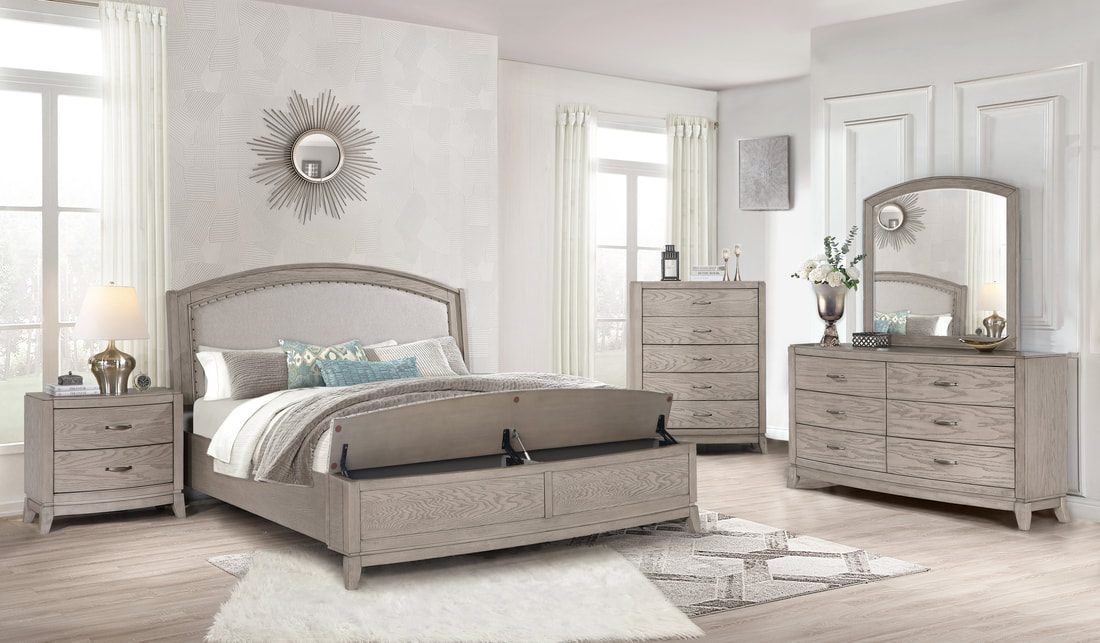 HH-B8000 - 4pc or 5pc Bedroom Set ONLY- Queen, King - Image 2