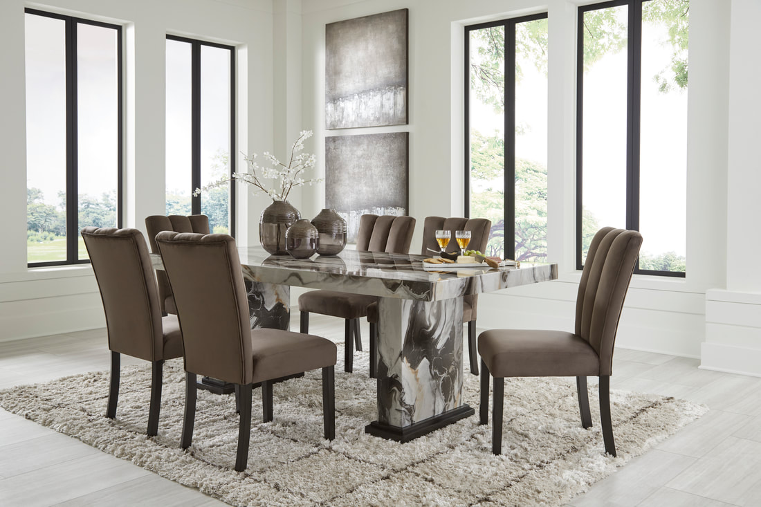 HH:Ashley D581-26 Table and 6 Chairs Set - Image 2