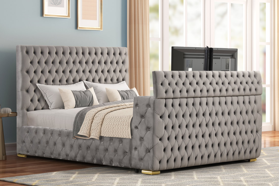 HH-Future Gray Platform Bed - Queen, King - Image 2
