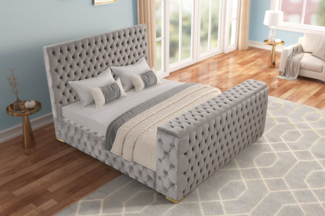 HH-Future Gray Platform Bed - Queen, King - Image 3
