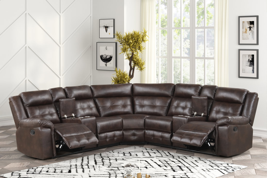 HH: Jacob2 Espresso - Reclining Sectional - Image 2