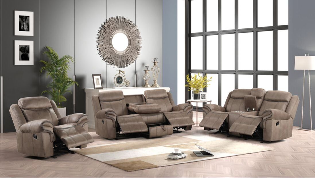 HH: Andres Brown - 3pc Reclining Living Room Set - Image 4