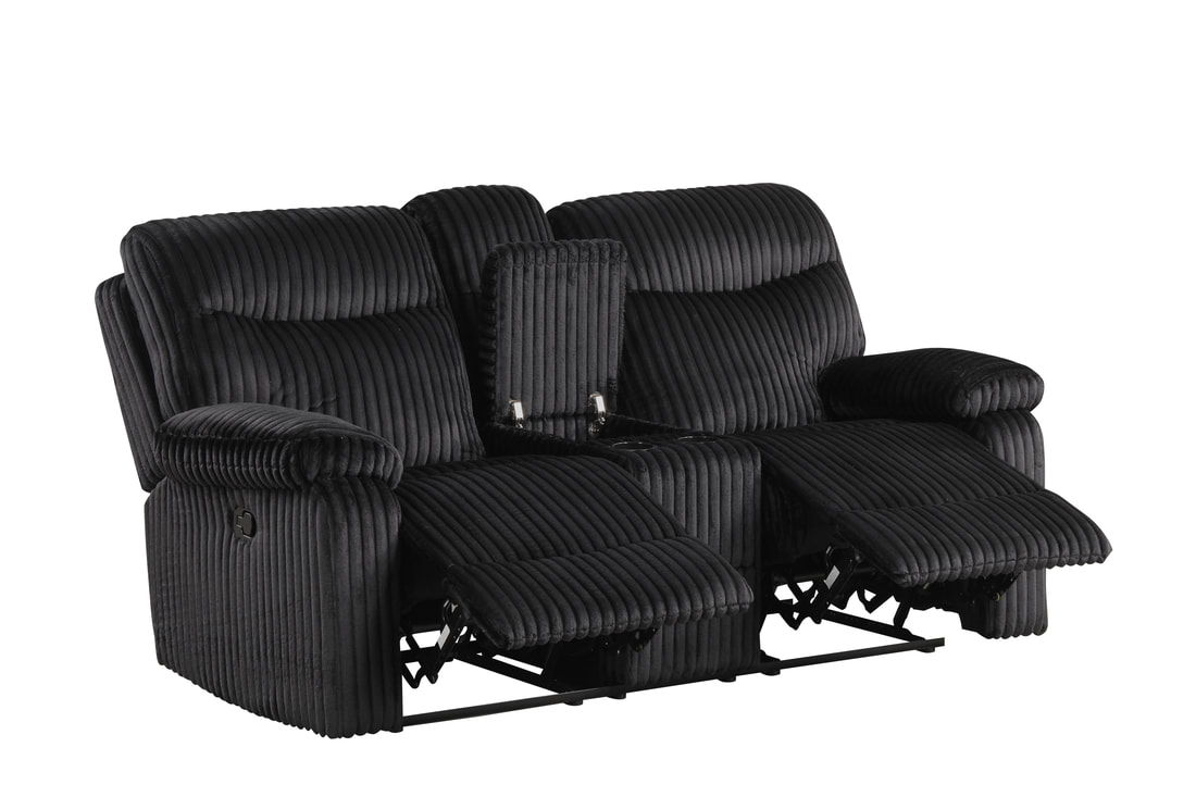 HH: BRAVO - Black 3pc Reclining Set **ON SALE** - Image 2