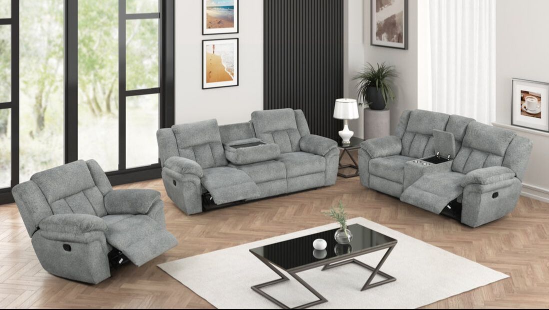 HH: Dallas Gray - 3PC Reclining Set - Image 4