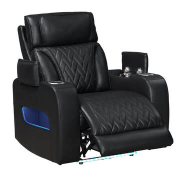 HH: DUBAI 3PC Black Power Reclining Set - Image 4