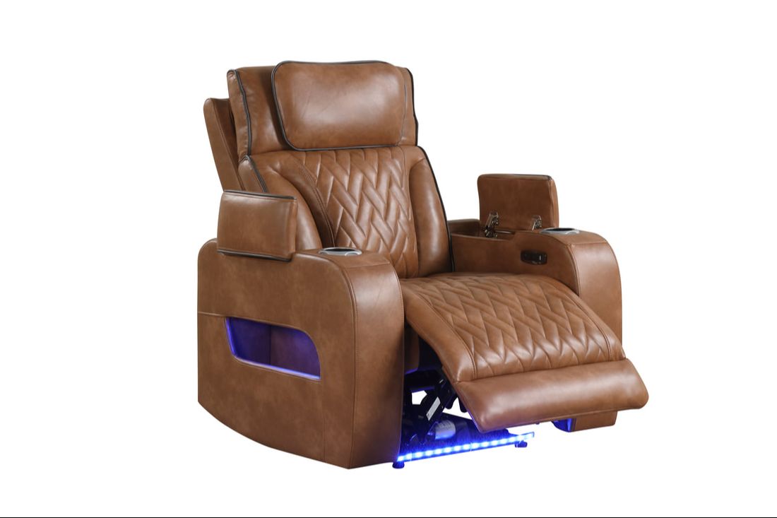 HH: DUBAI 3PC Brown Power Reclining Set - Image 4