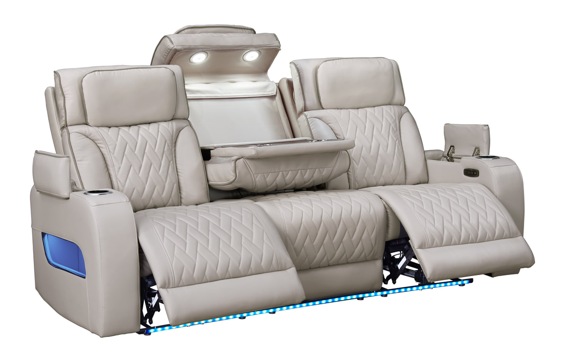HH: DUBAI 3PC Sand Power Reclining Set - Image 3