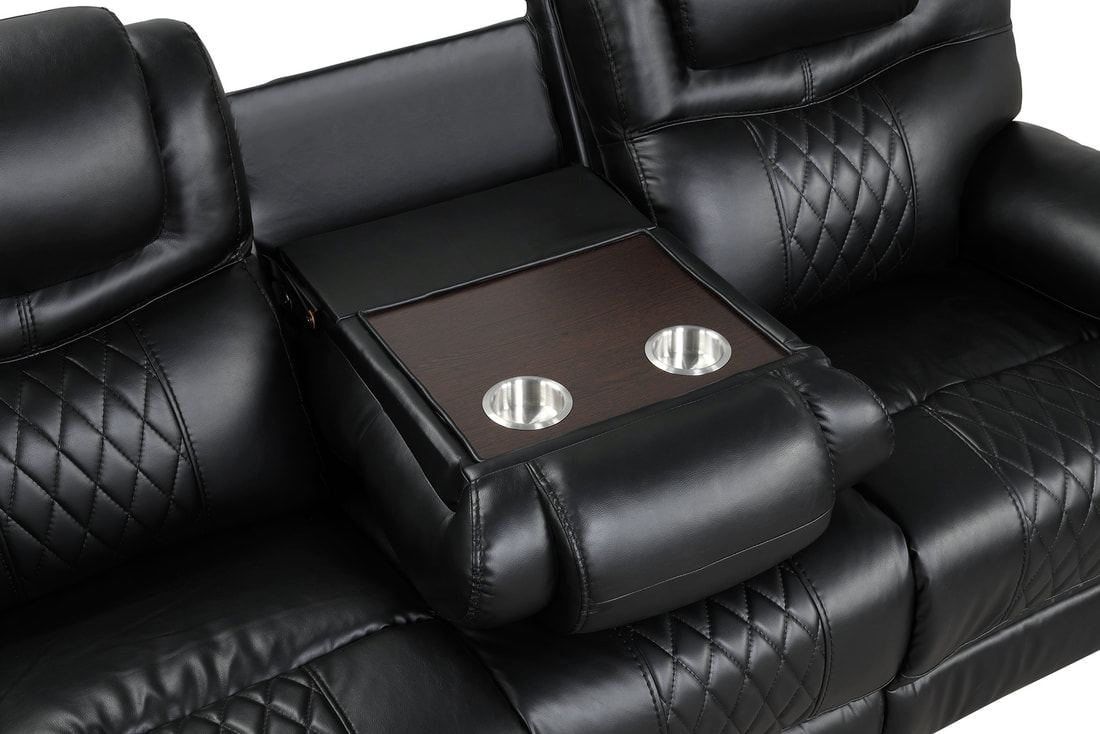 HH: Galveston Black - 3PC OVERSIZED Reclining Set - Image 2