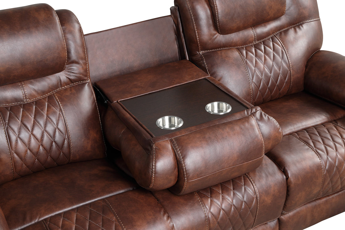 HH: Galveston Brown - 3PC OVERSIZED Reclining Set - Image 2