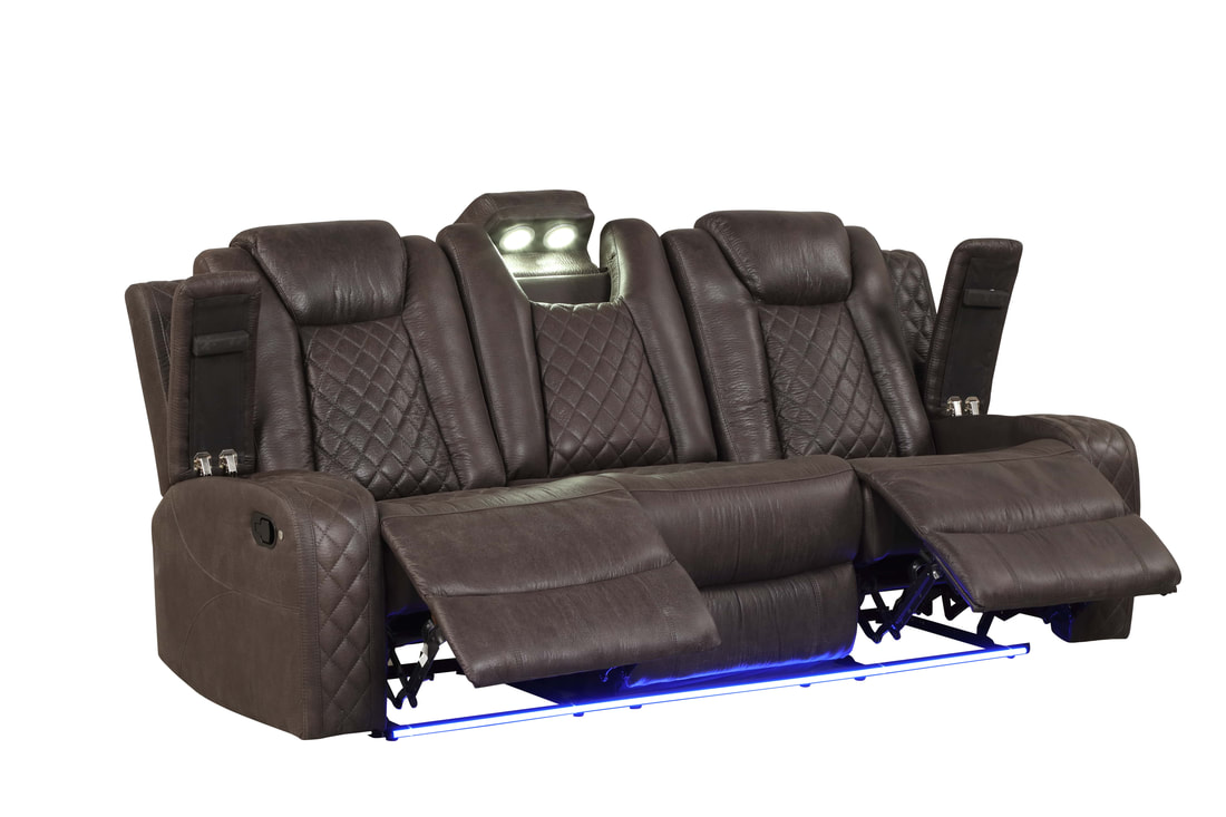 HH: Luz Chocolate - 3PC Reclining Set - Image 4