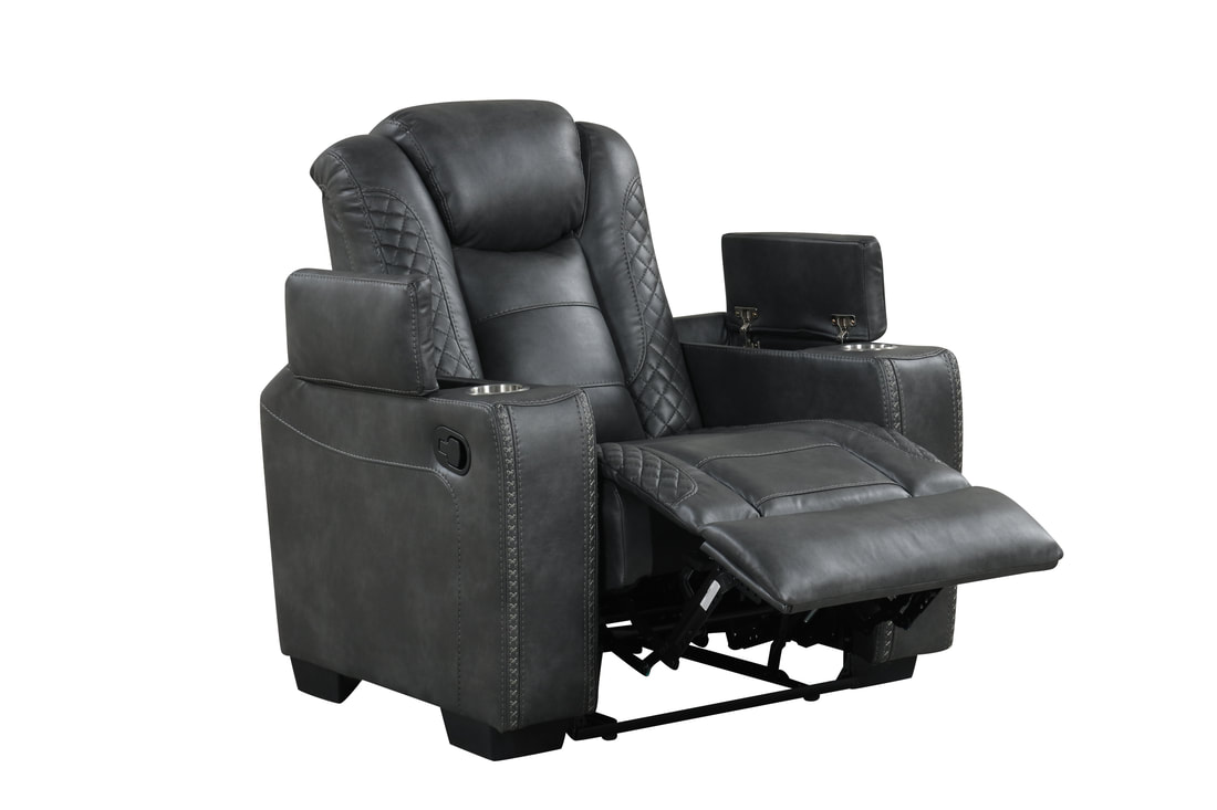 HH: STEFANO30 3PC Reclining Set (Gray) - Image 4