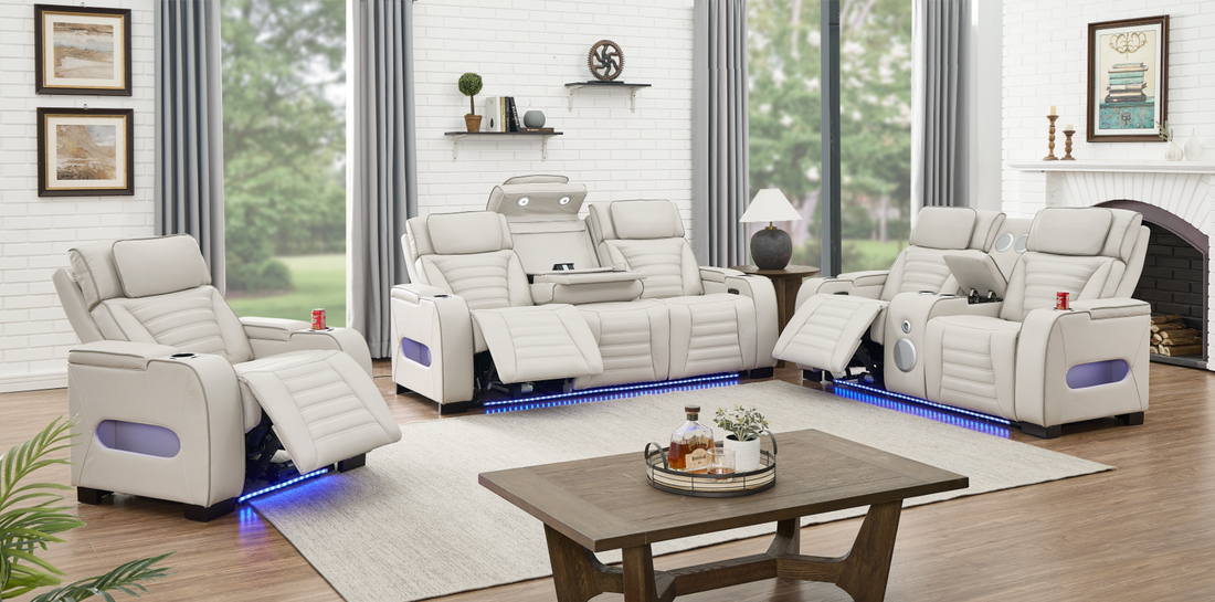 HH: TOKYO 3PC Sand Power Reclining Set - Image 2