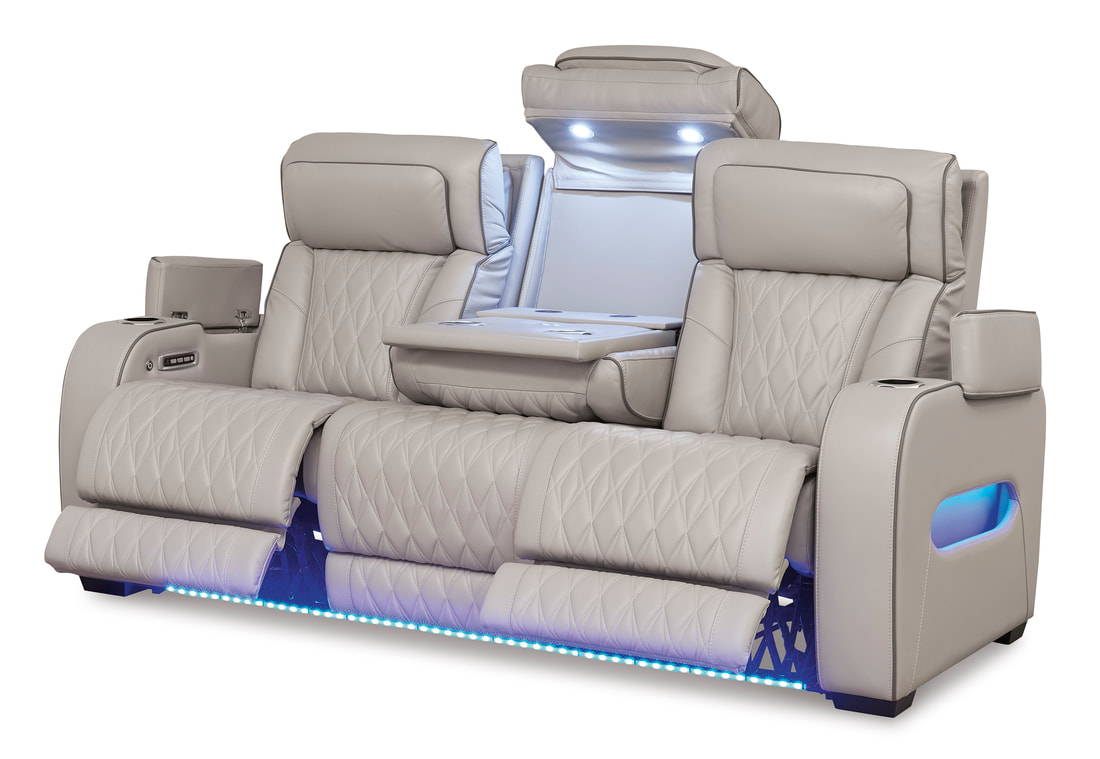 HH: U271-05 Power 2PC or 3PC Reclining Set (Genuine Leather + Air Massage) - Image 4