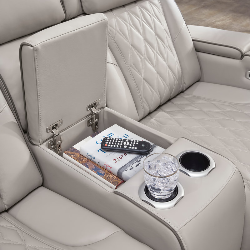 HH: U271-05 Power 2PC or 3PC Reclining Set (Genuine Leather + Air Massage) - Image 2